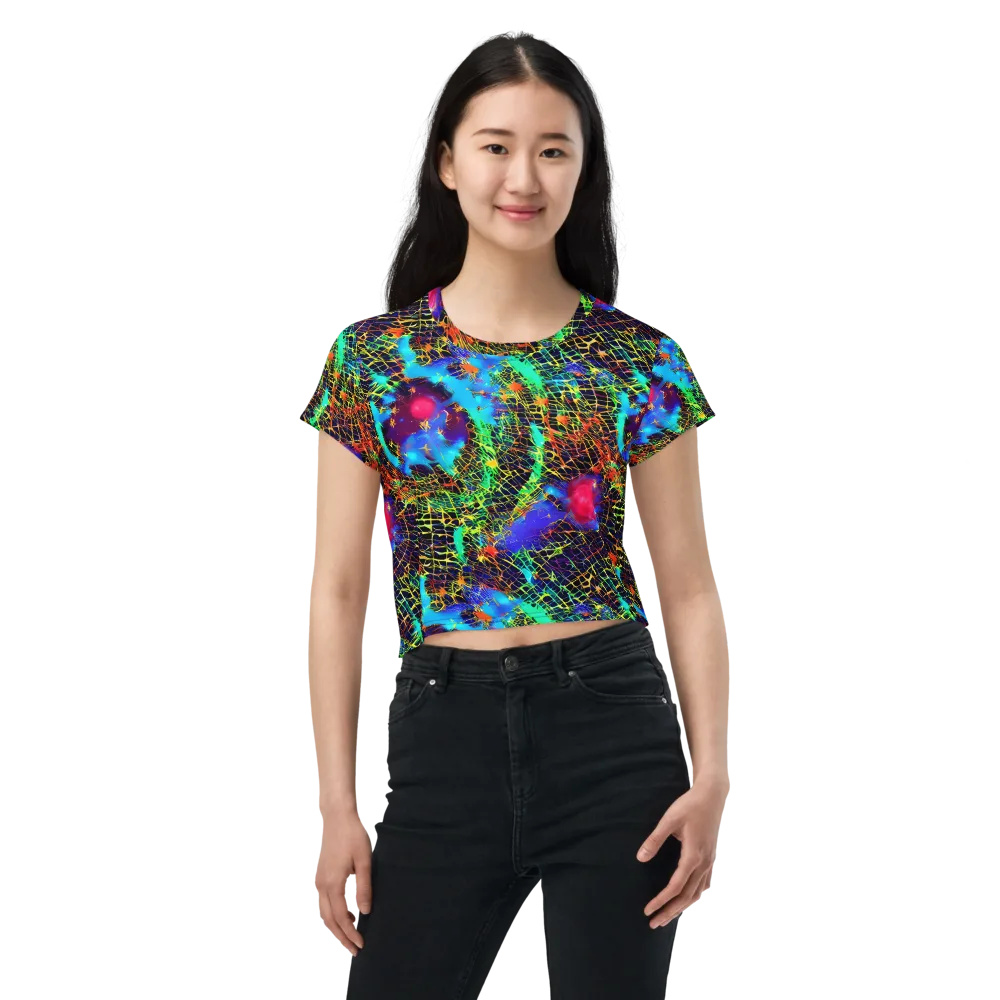 Hypercolor Collision on Crop Tee — Front