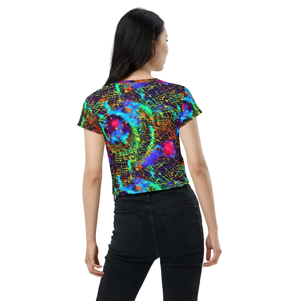 Hypercolor Collision on Crop Tee — Back