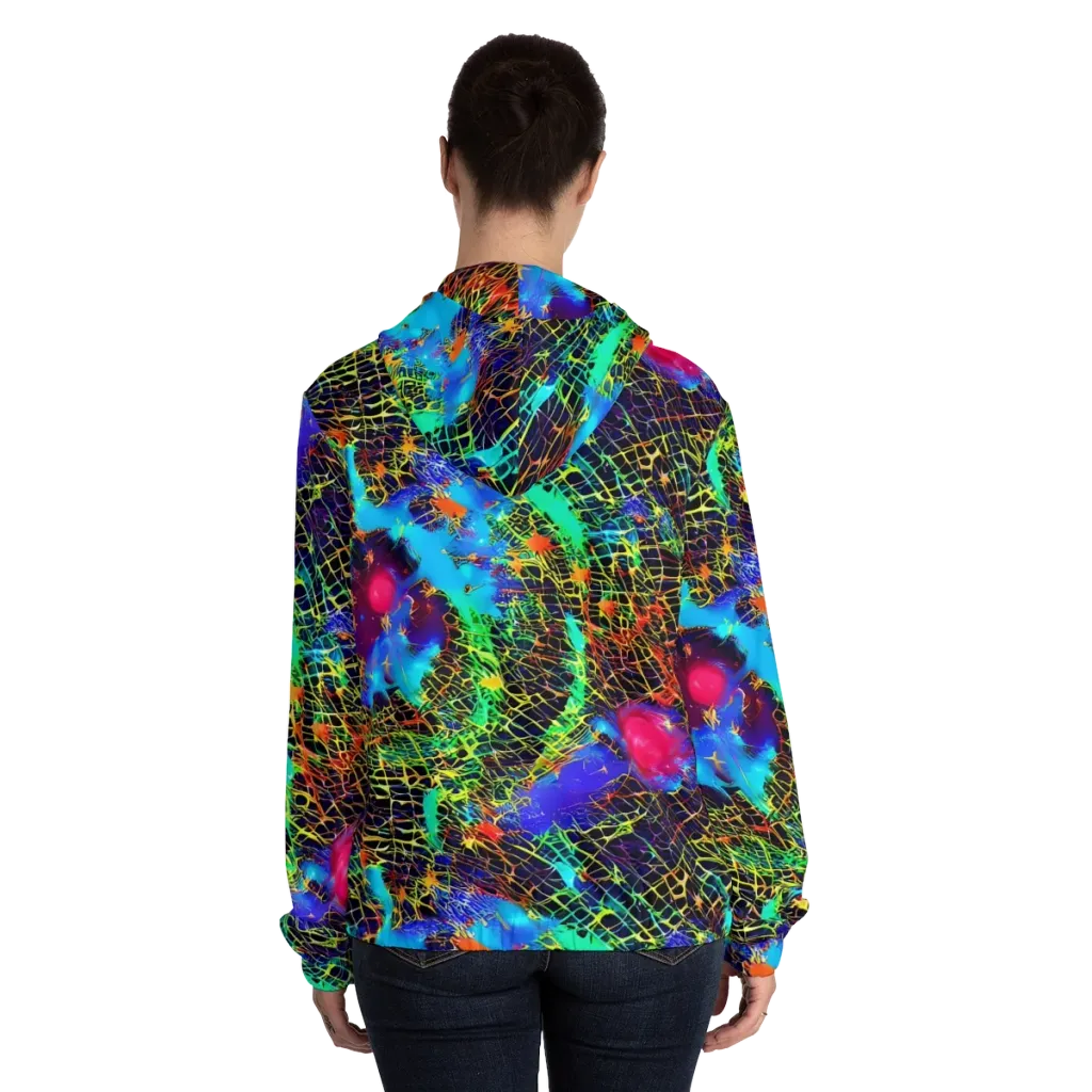 Hypercolor Collision on Women's Full-Zip Hoodie — Back On Person