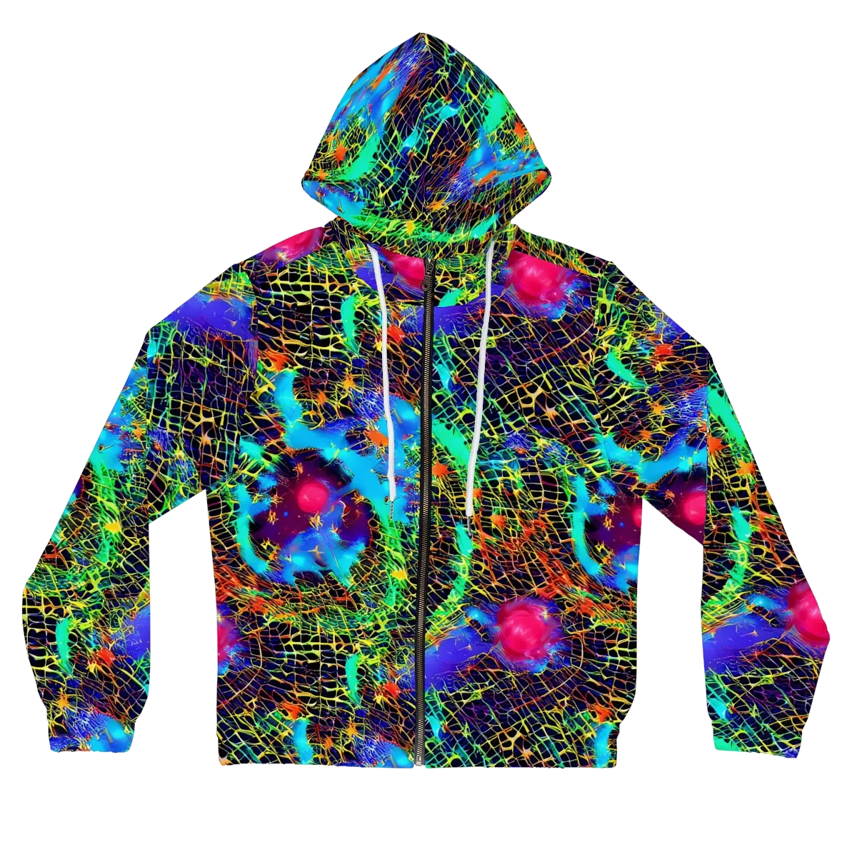 Hypercolor Collision on Women's Full-Zip Hoodie — Front
