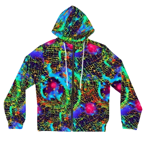 Hypercolor Collision on a Women's Full-Zip Hoodie