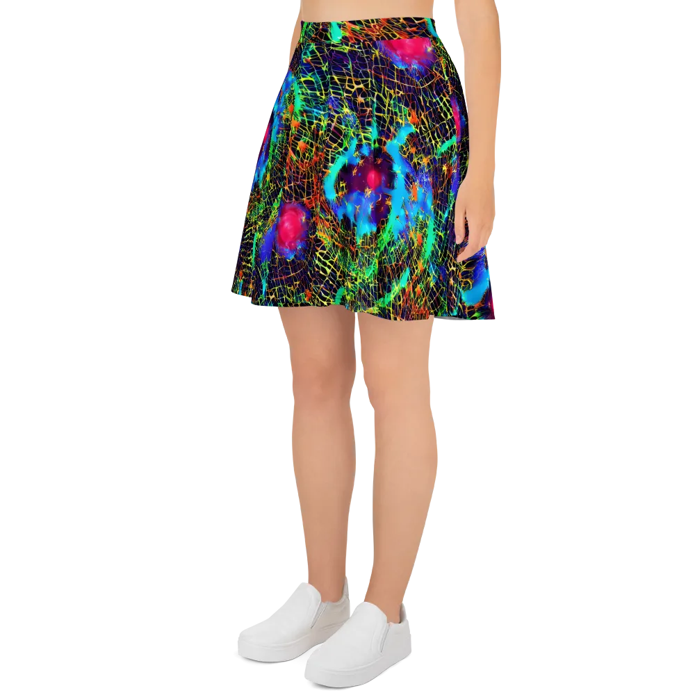 Hypercolor Collision on Skater Skirt — Left