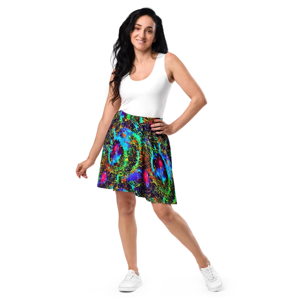 Hypercolor Collision on Skater Skirt — Front