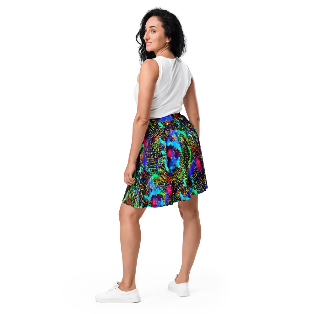 Hypercolor Collision on Skater Skirt — Back