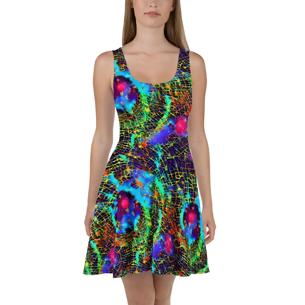 Hypercolor Collision on Skater Dress — Front