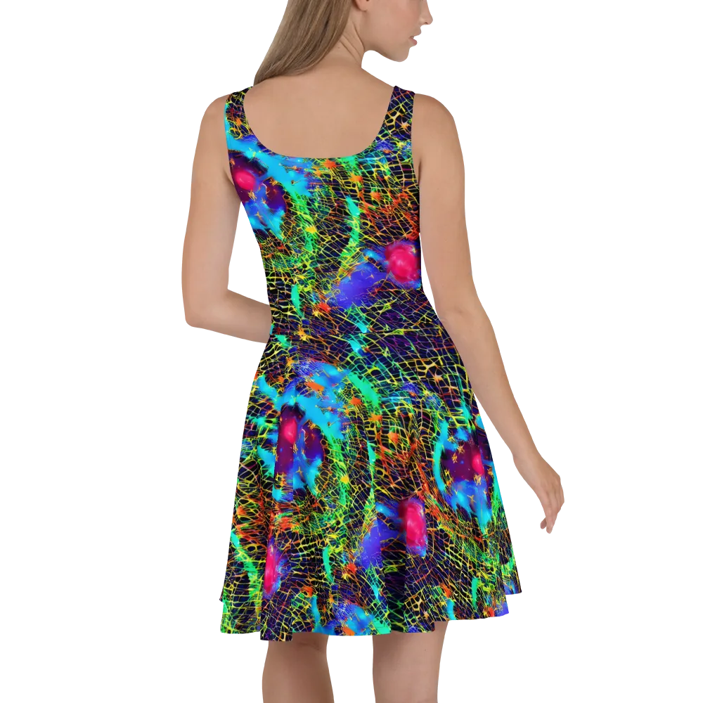 Hypercolor Collision on Skater Dress — Back