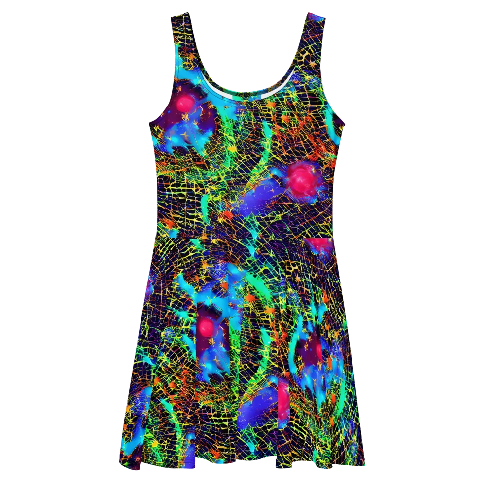 Hypercolor Collision on Skater Dress — Front