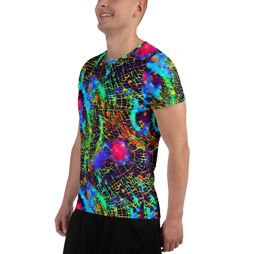 Hypercolor Collision on Men's Athletic T-Shirt — Left