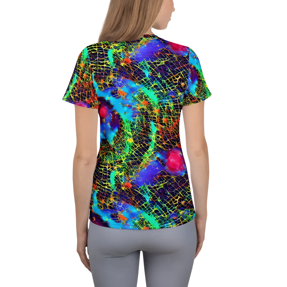 Hypercolor Collision on Women's Athletic T-Shirt — Back