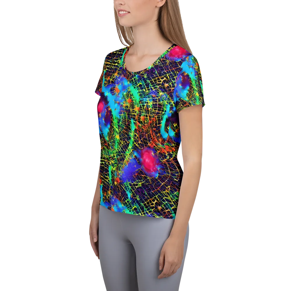 Hypercolor Collision on Women's Athletic T-Shirt — Left