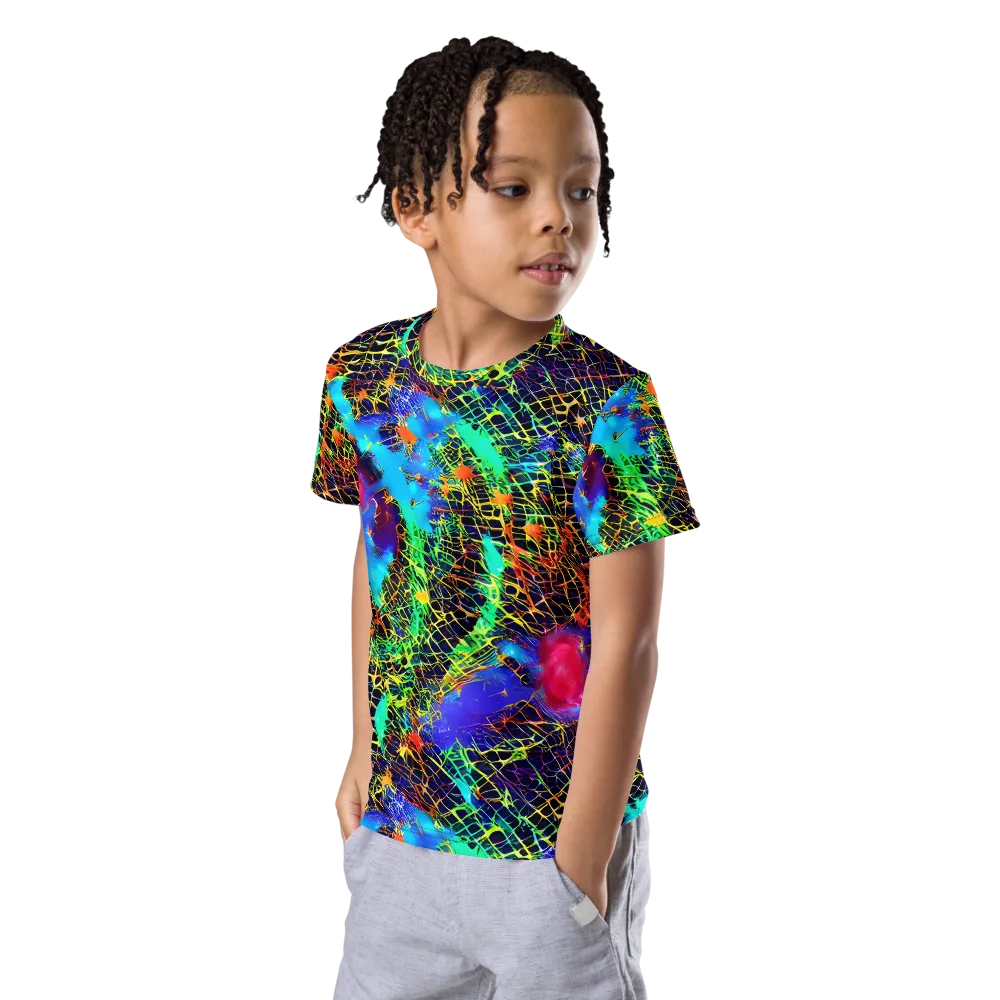Hypercolor Collision on Kids Crew Neck T-Shirt — Left Front