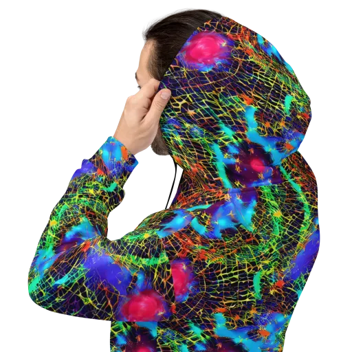 Hypercolor Collision on a Hoodie