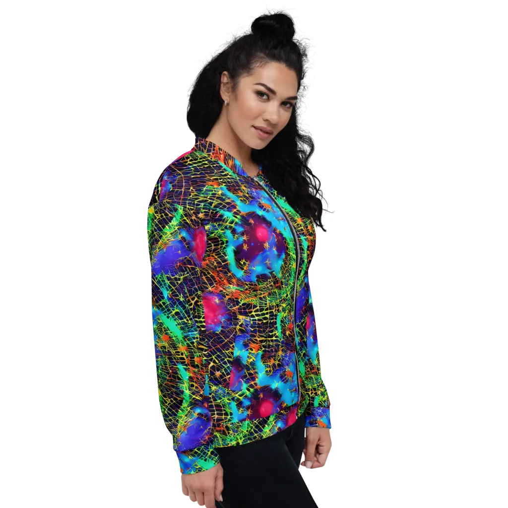 Hypercolor Collision on Bomber Jacket — Right