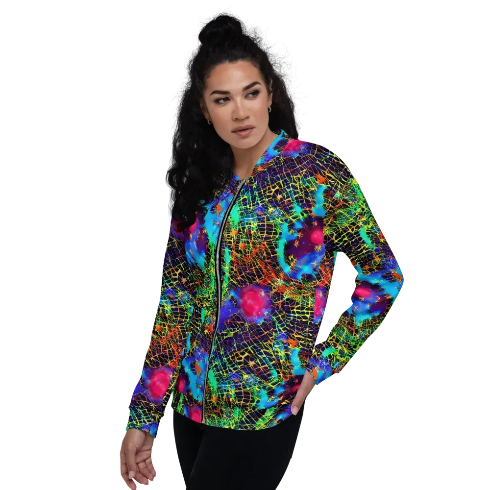 Hypercolor Collision on Bomber Jacket — Left