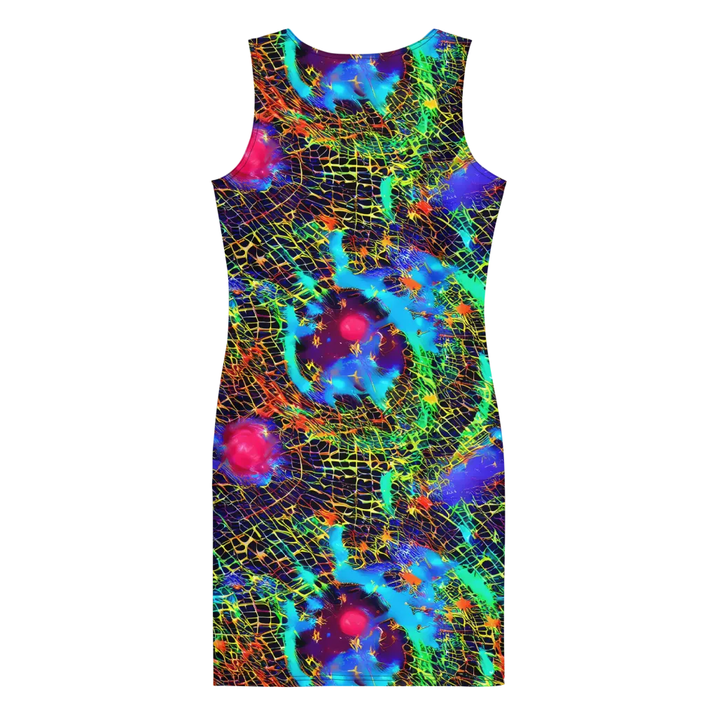 Hypercolor Collision on Bodycon Dress — Back