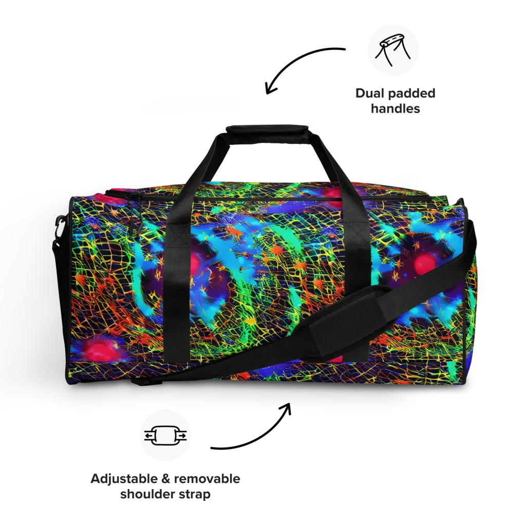 Hypercolor Collision on Duffle Bag — Front