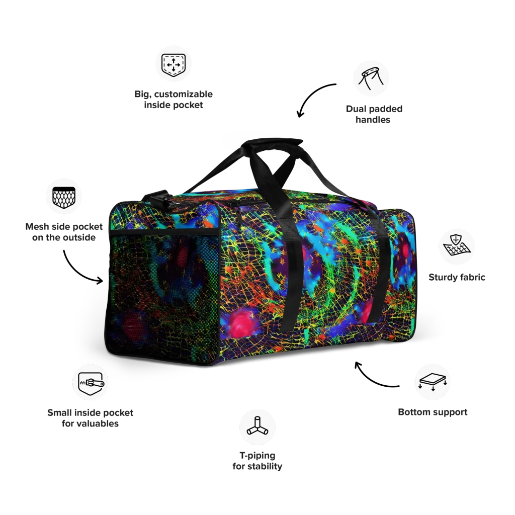 Hypercolor Collision on Duffle Bag — Right Front