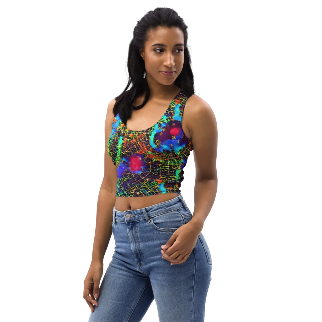 Hypercolor Collision on Crop Top — Left Front