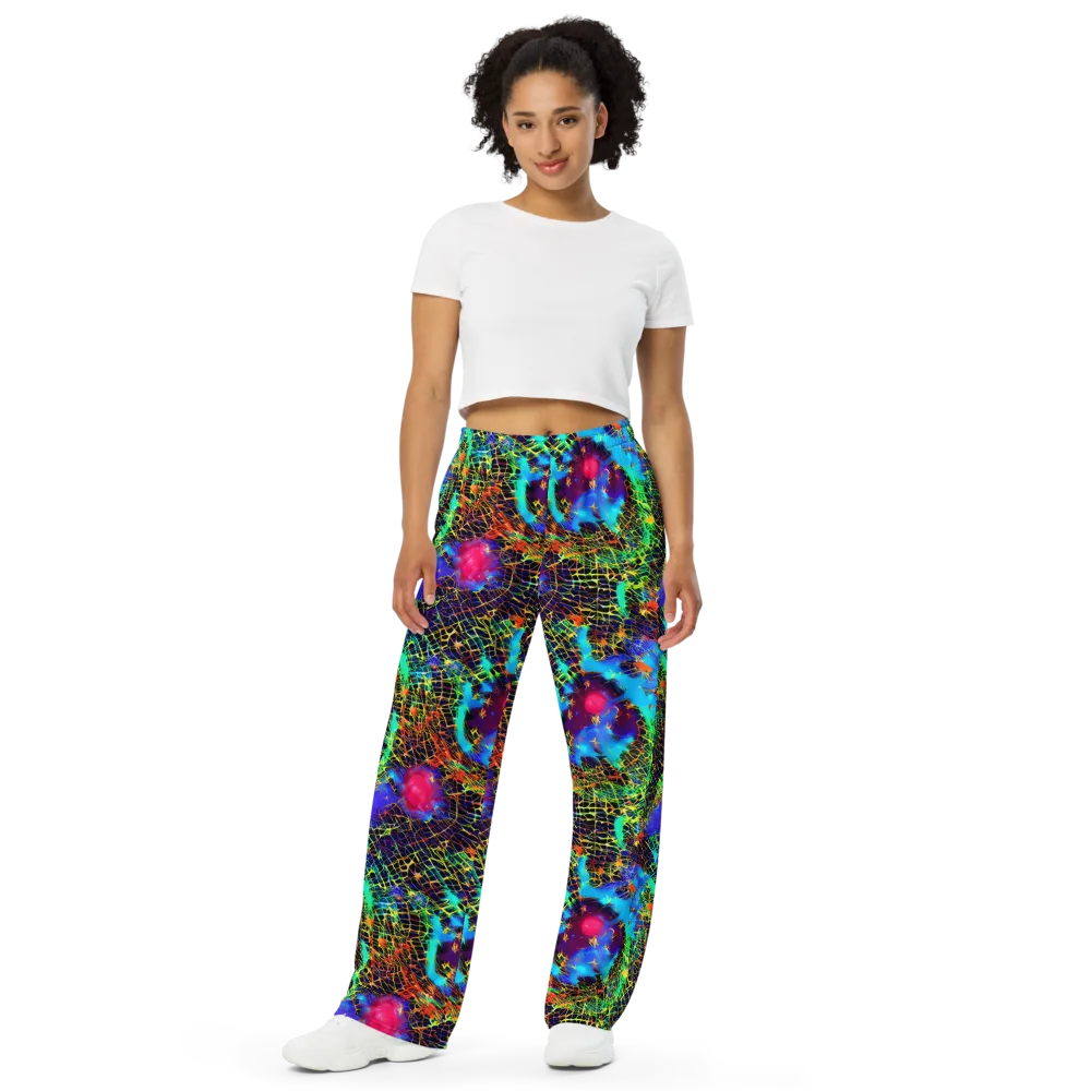 Hypercolor Collision on Wide-Leg Pants — Front