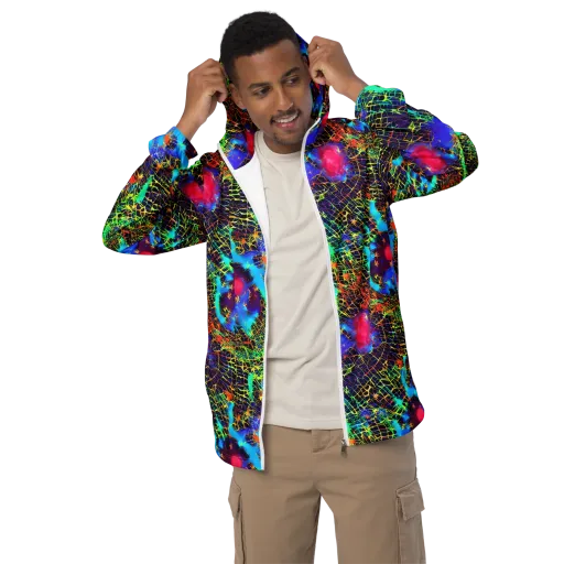 Hypercolor Collision on a Men's Windbreaker