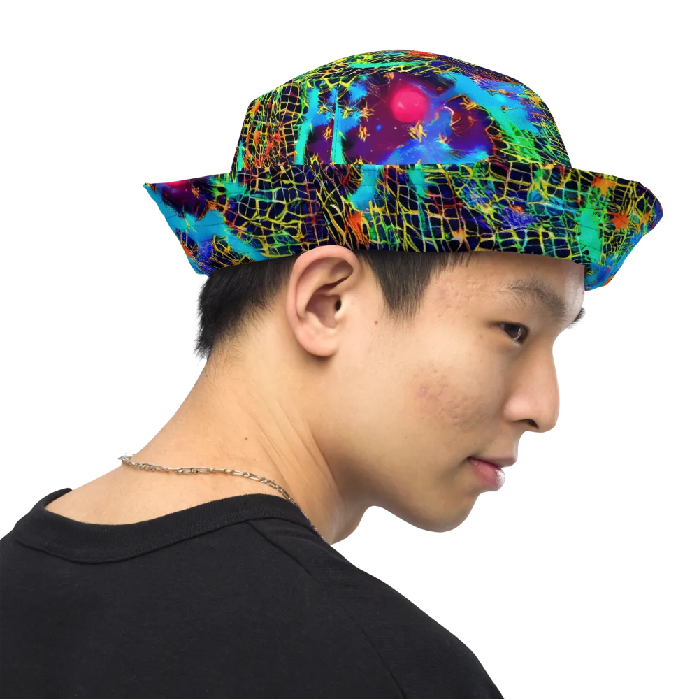 Hypercolor Collision on Reversible Bucket Hat — Right Outside