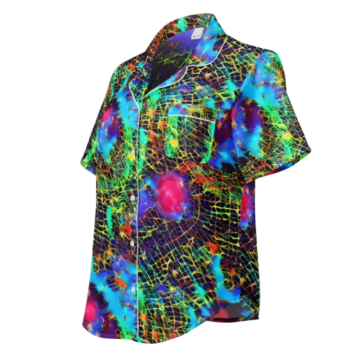 Hypercolor Collision on a Women's Short Sleeve Pajama Top