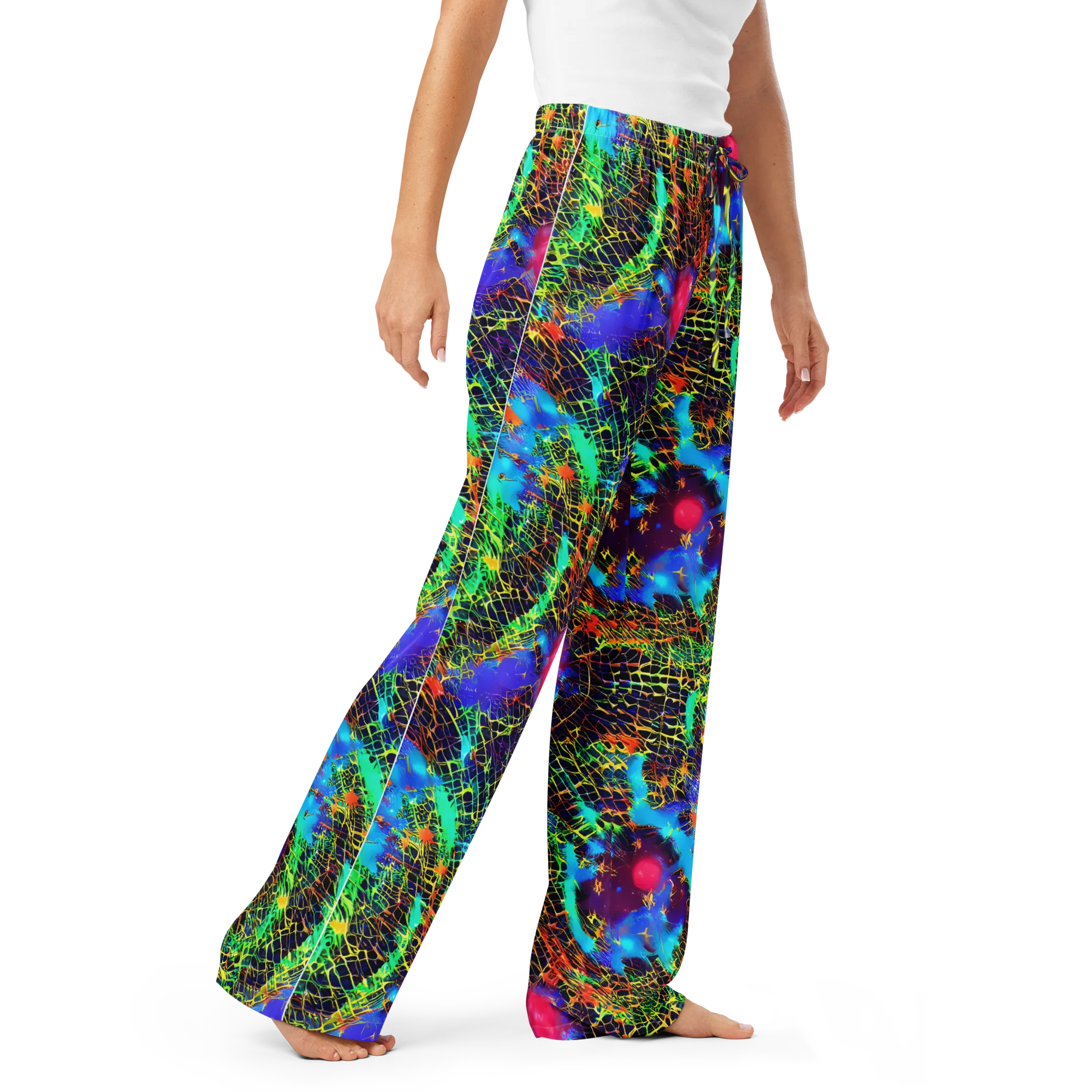 Hypercolor Collision on Women's Pajama Pants — Right Front