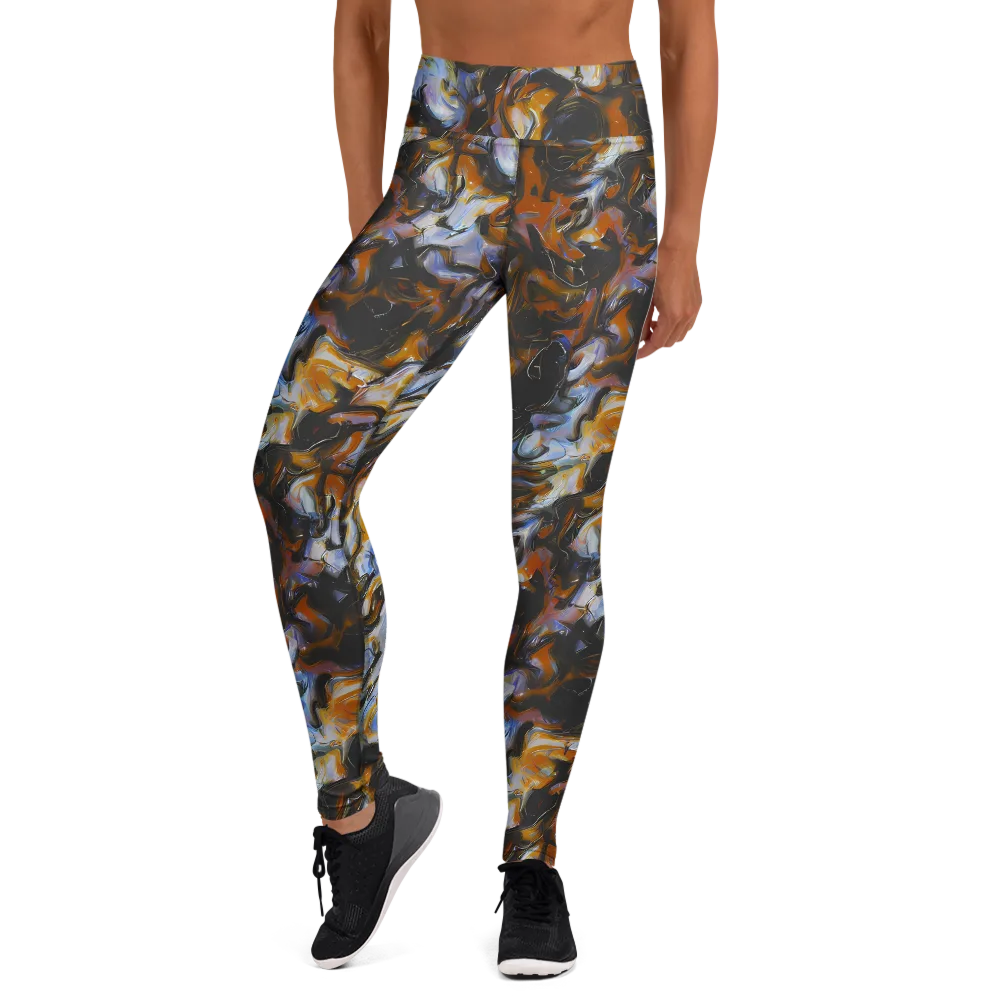Ember Eclipse on Yoga Leggings — Front