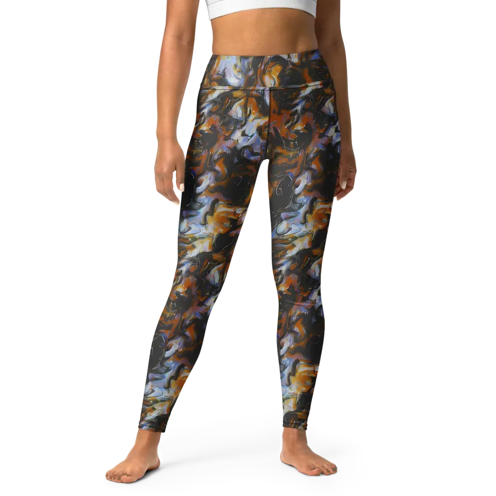 Ember Eclipse on Yoga Leggings — Front