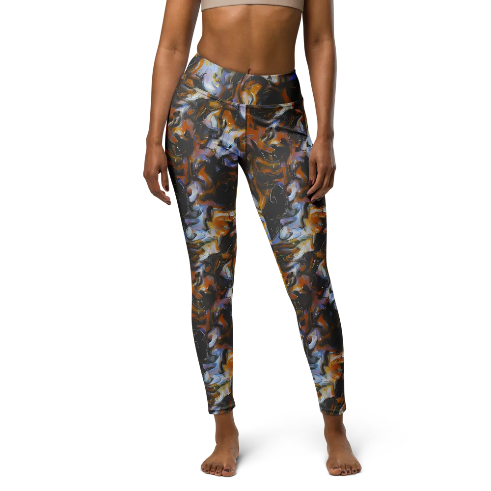 Ember Eclipse on Yoga Leggings — Front
