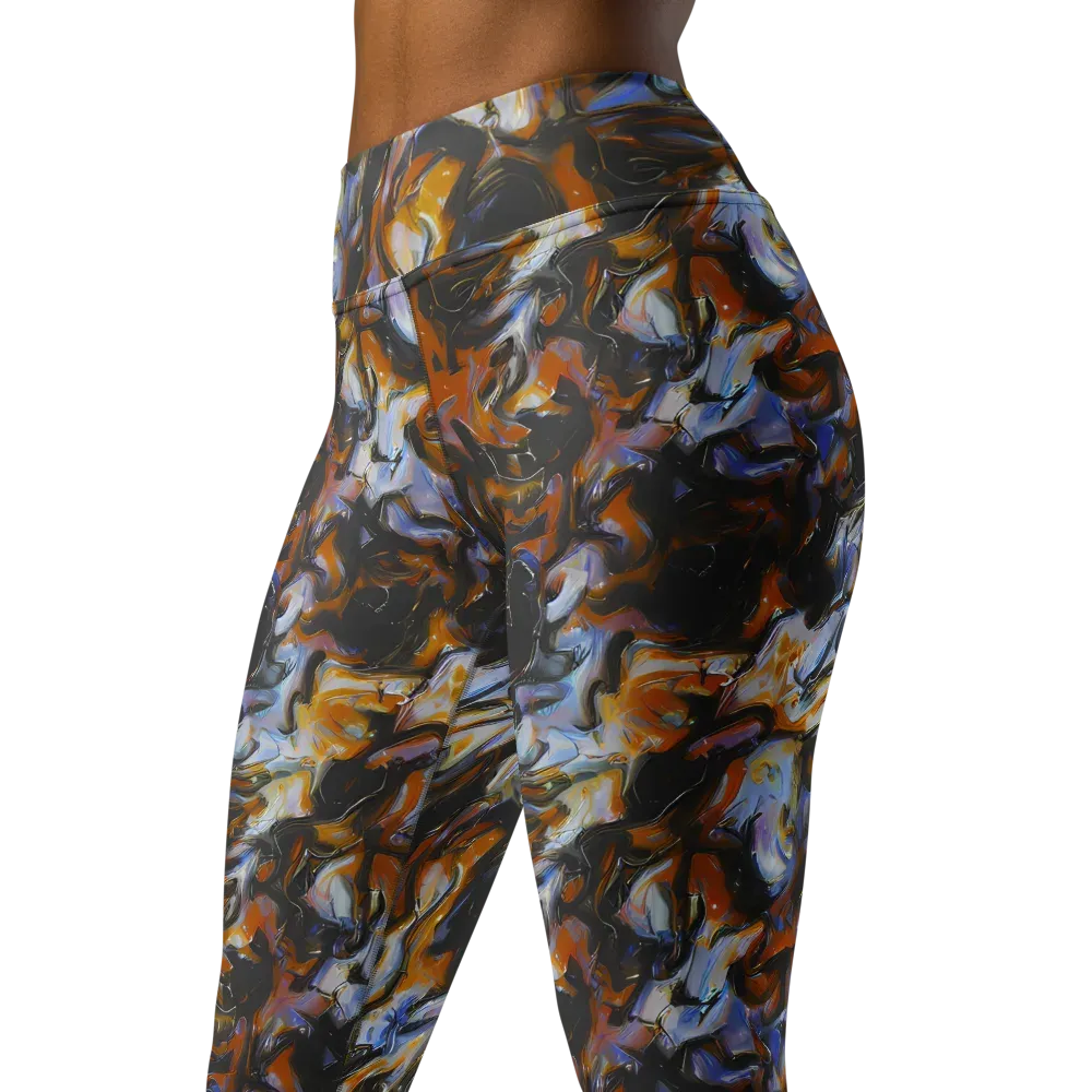 Ember Eclipse on Yoga Leggings — Left Front