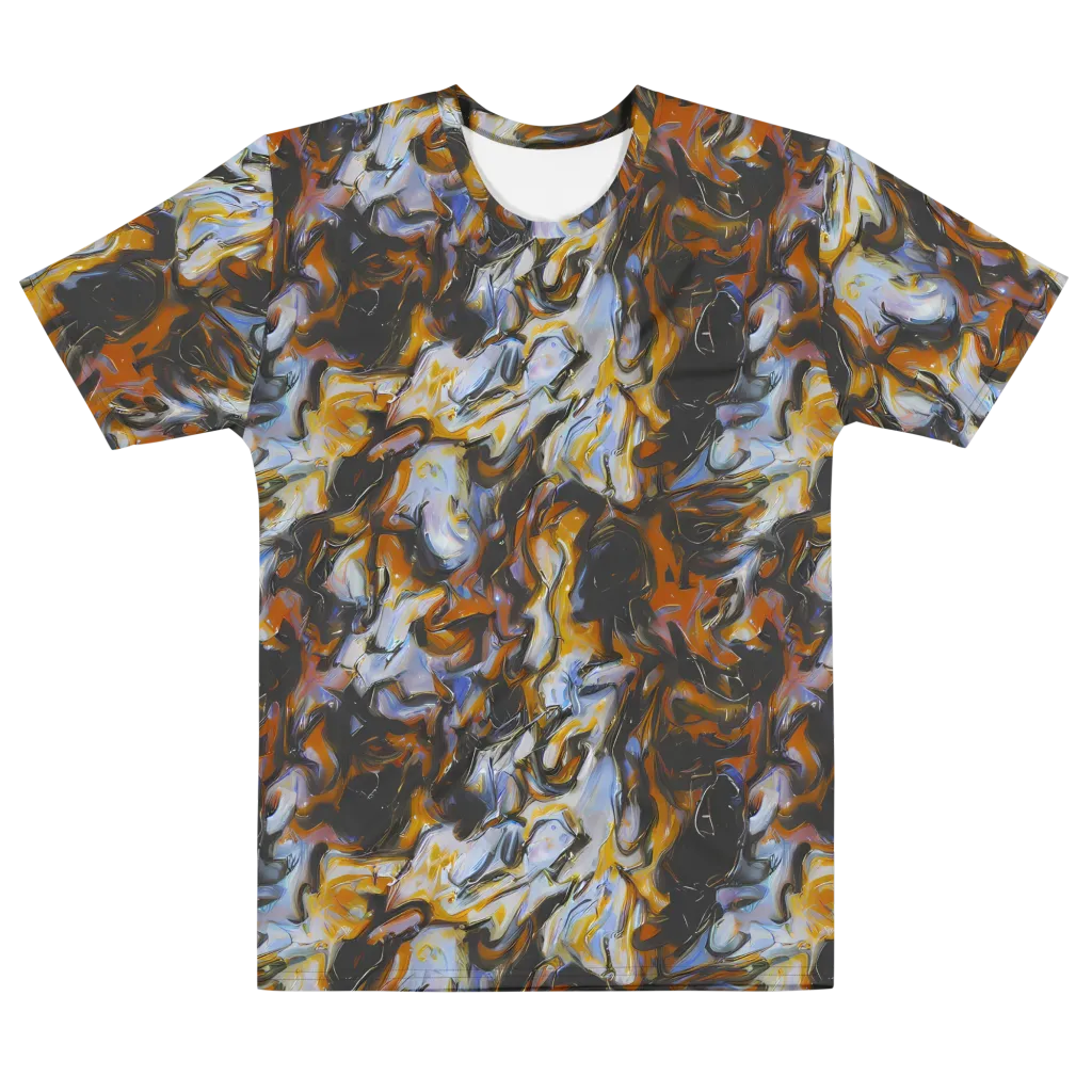 Ember Eclipse on Men's Cotton Crew Neck T-Shirt — Front