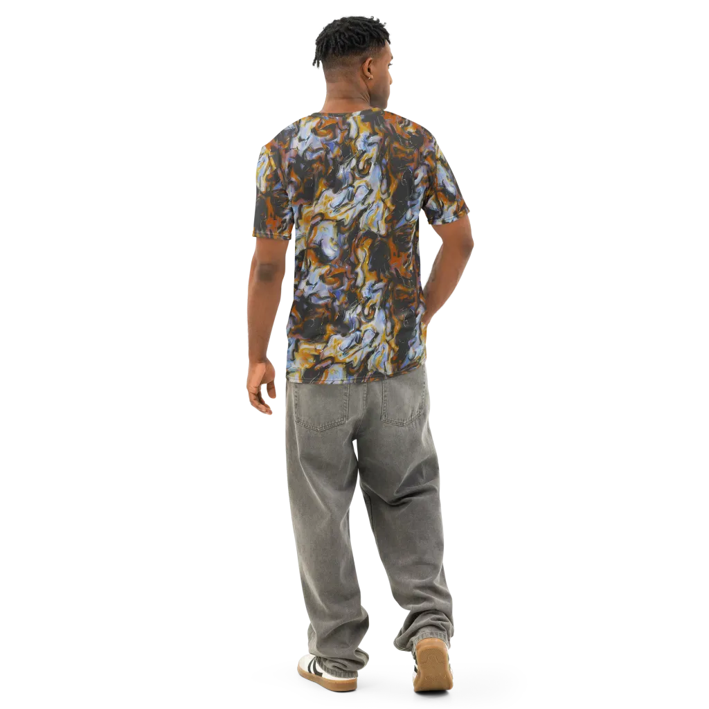 Ember Eclipse on Men's Cotton Crew Neck T-Shirt — Back
