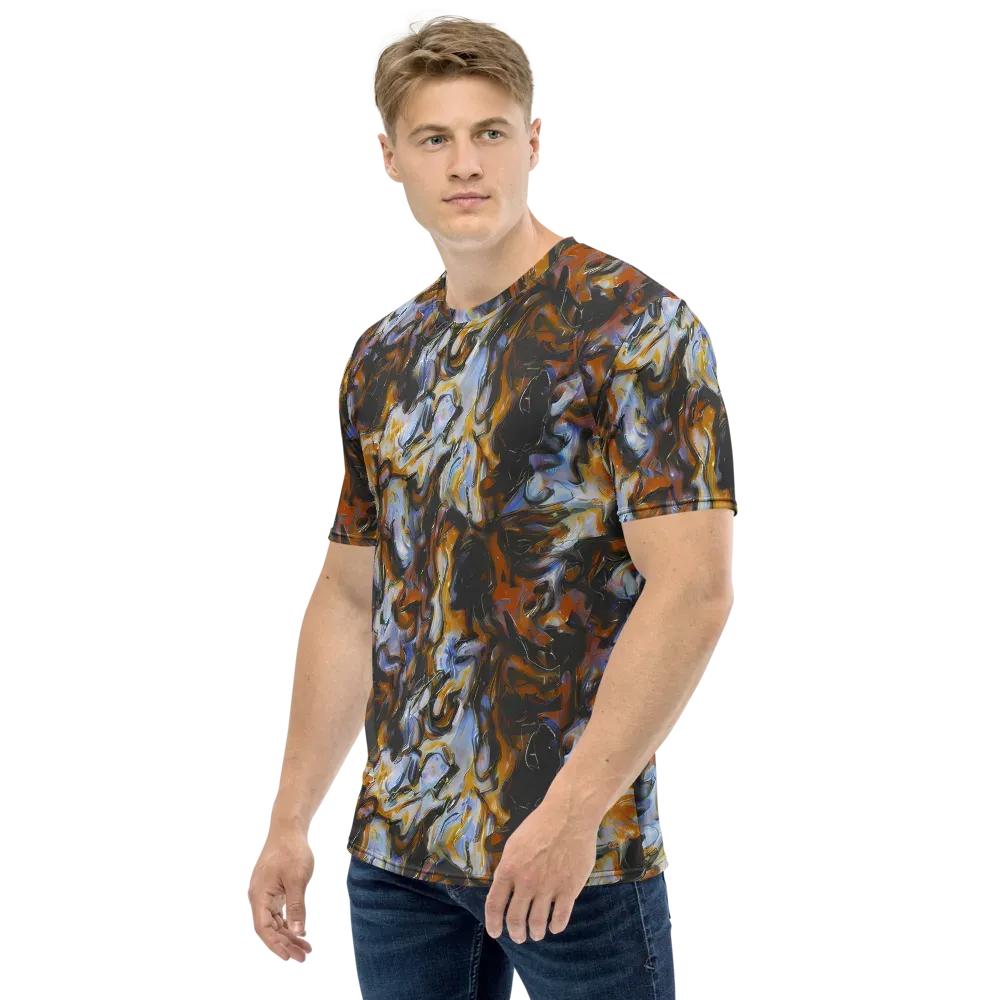 Ember Eclipse on Men's Crew Neck T-Shirt — Left