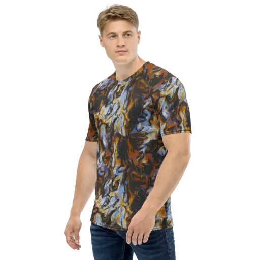 Ember Eclipse on a Men's Crew Neck T-Shirt