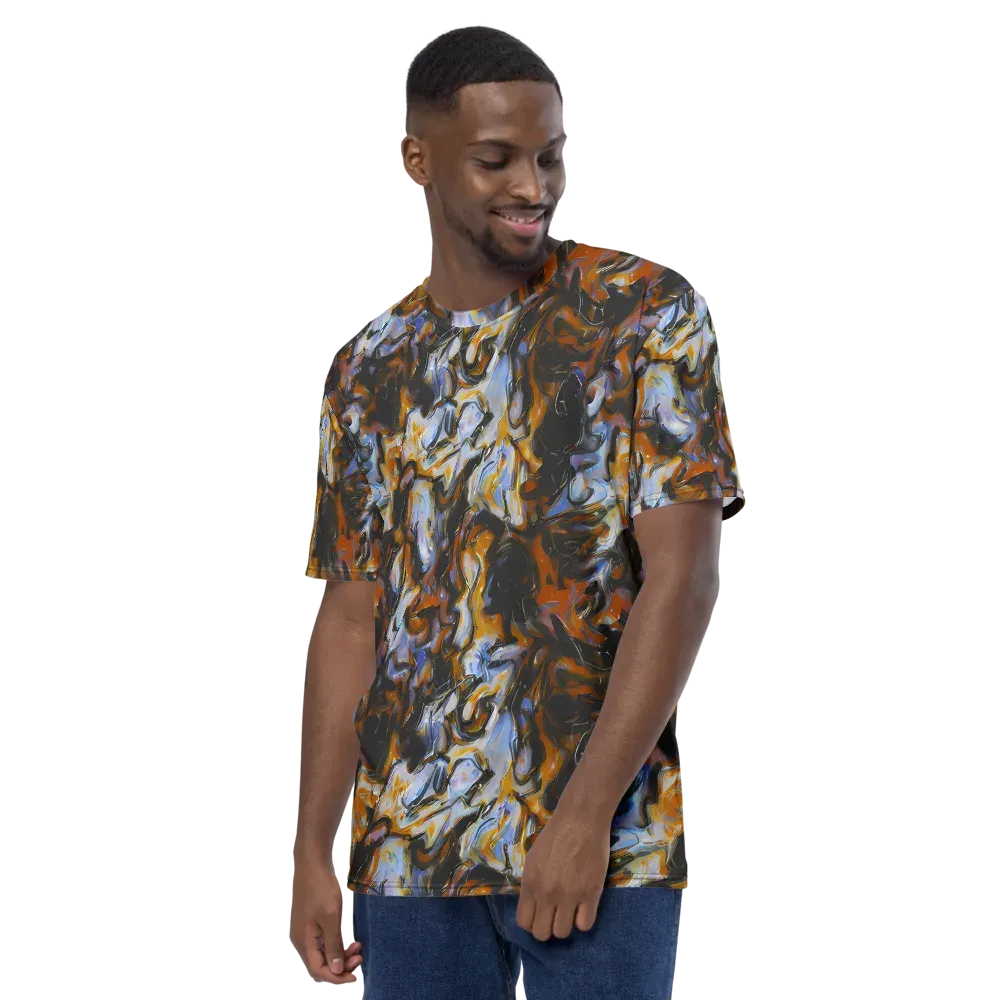 Ember Eclipse on Men's Crew Neck T-Shirt — Left