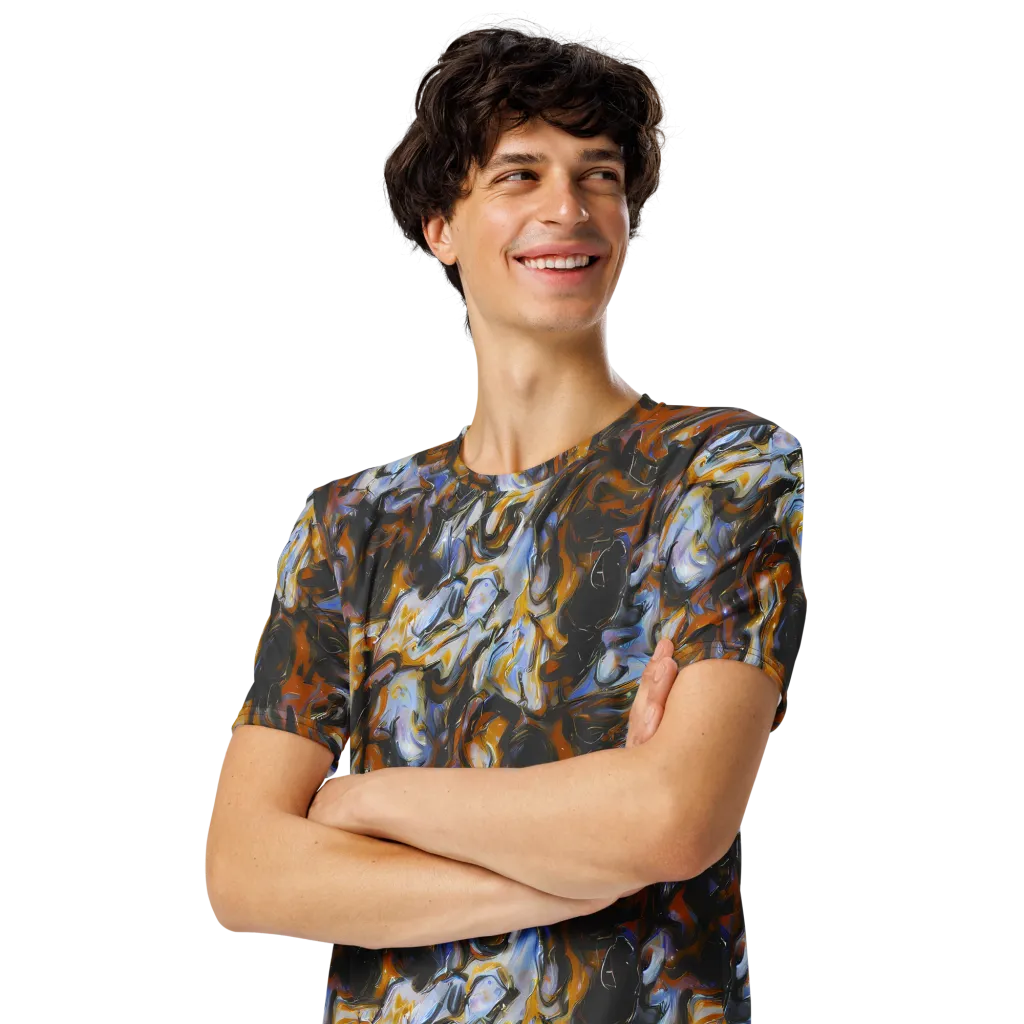 Ember Eclipse on Men's Crew Neck T-Shirt — Left Front