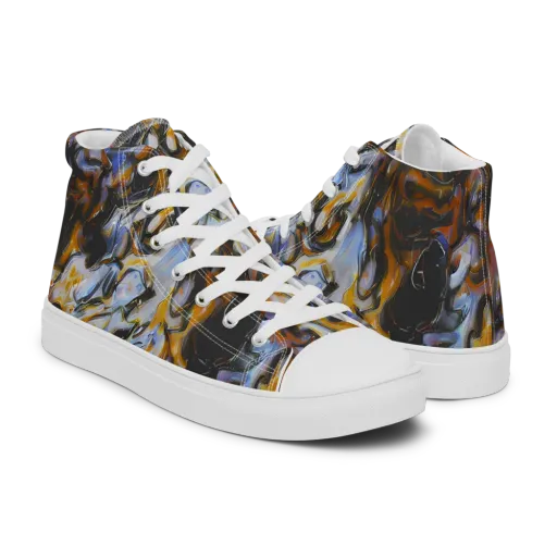 Ember Eclipse on a Men's High Top Canvas Shoes