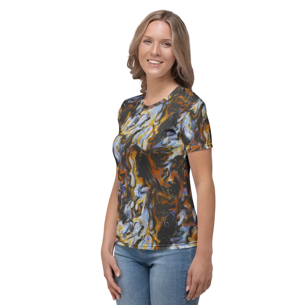 Ember Eclipse on Women's Crew Neck T-Shirt — Left