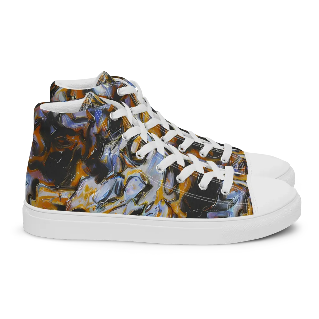 Ember Eclipse on Women's High Top Canvas Shoes — Right