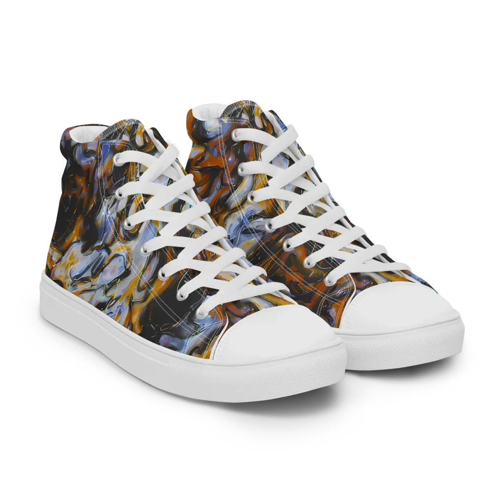 Ember Eclipse on Women's High Top Canvas Shoes — Right Front