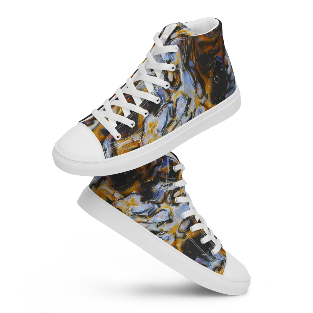 Ember Eclipse on Women's High Top Canvas Shoes — Front