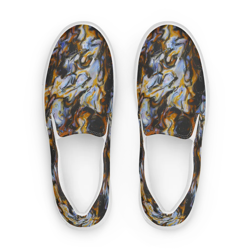 Ember Eclipse on Men's Slip-On Canvas Shoes — Front