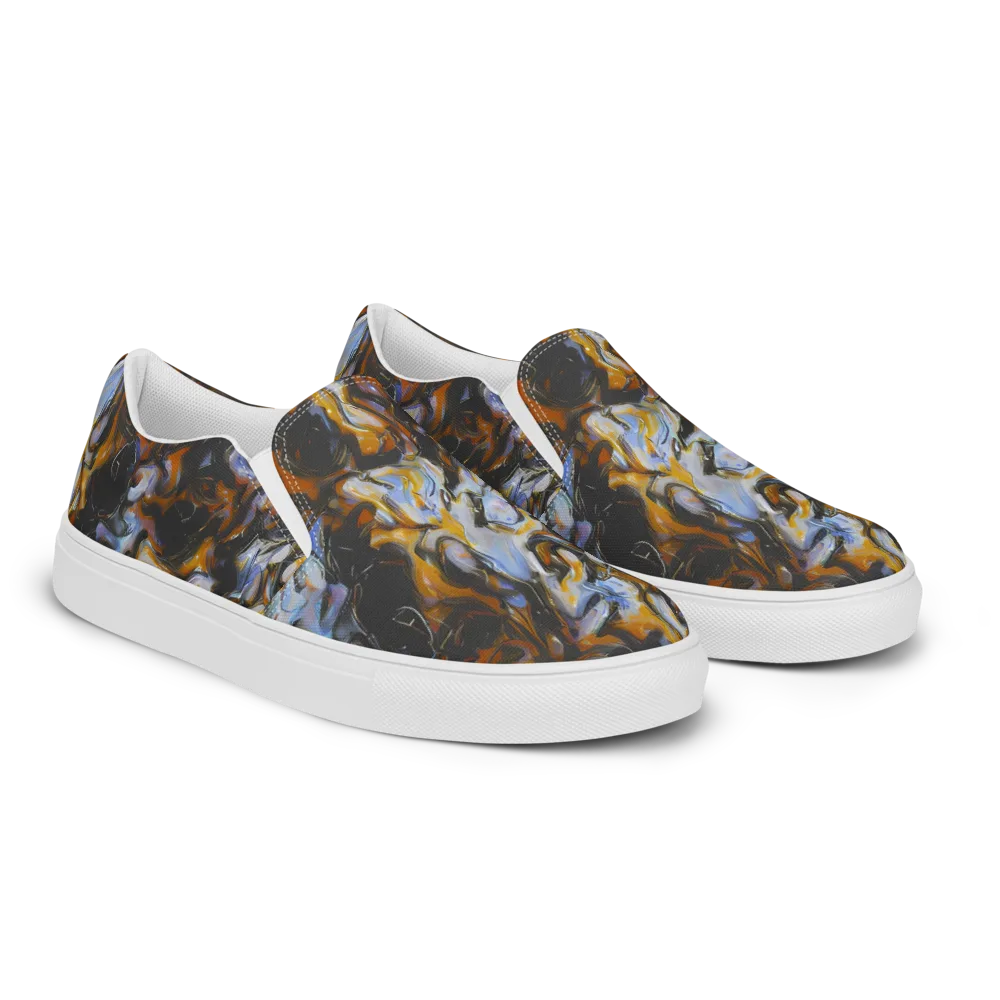 Ember Eclipse on Men's Slip-On Canvas Shoes — Right Front