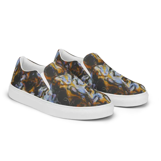 Ember Eclipse on a Men's Slip-On Canvas Shoes