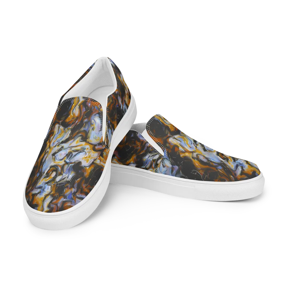 Ember Eclipse on Men's Slip-On Canvas Shoes — Left Front