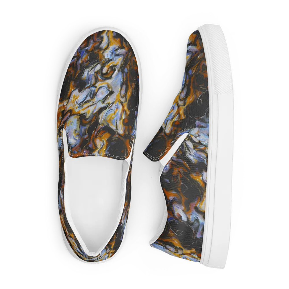 Ember Eclipse on Men's Slip-On Canvas Shoes — Front
