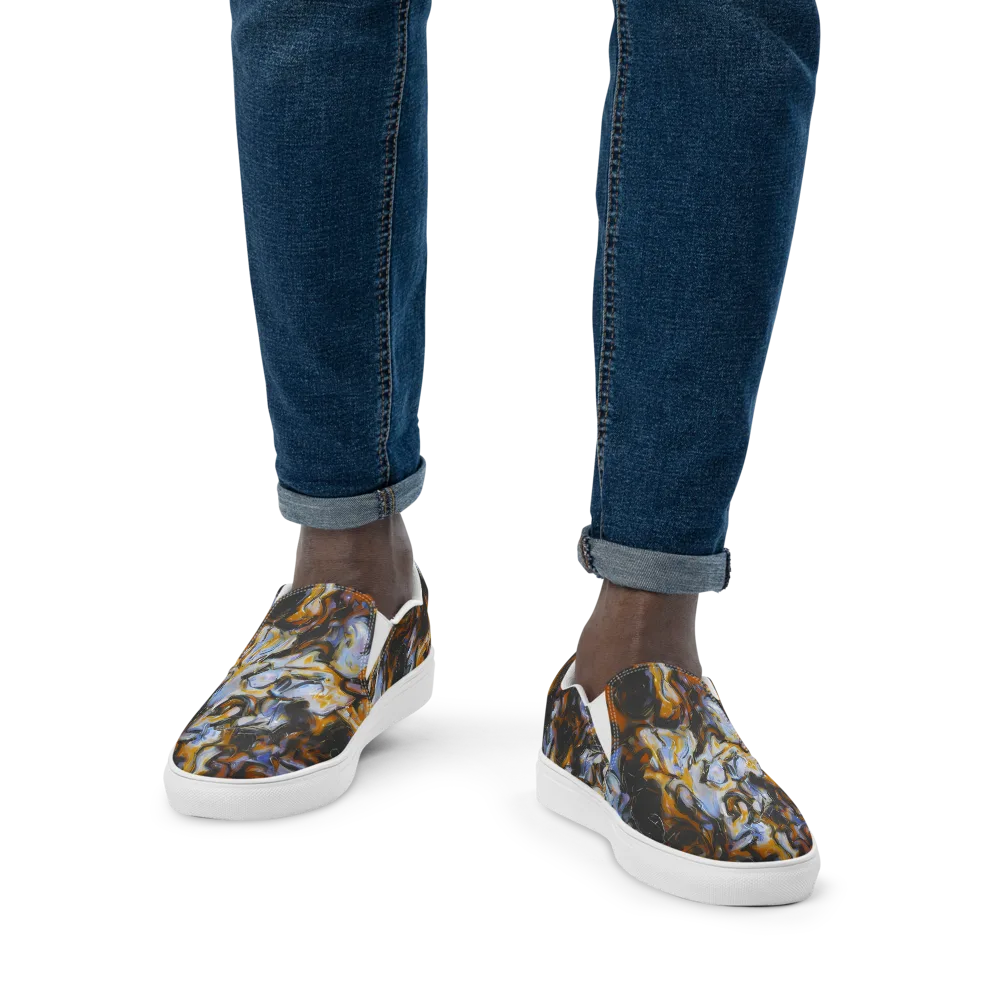 Ember Eclipse on Men's Slip-On Canvas Shoes — Front