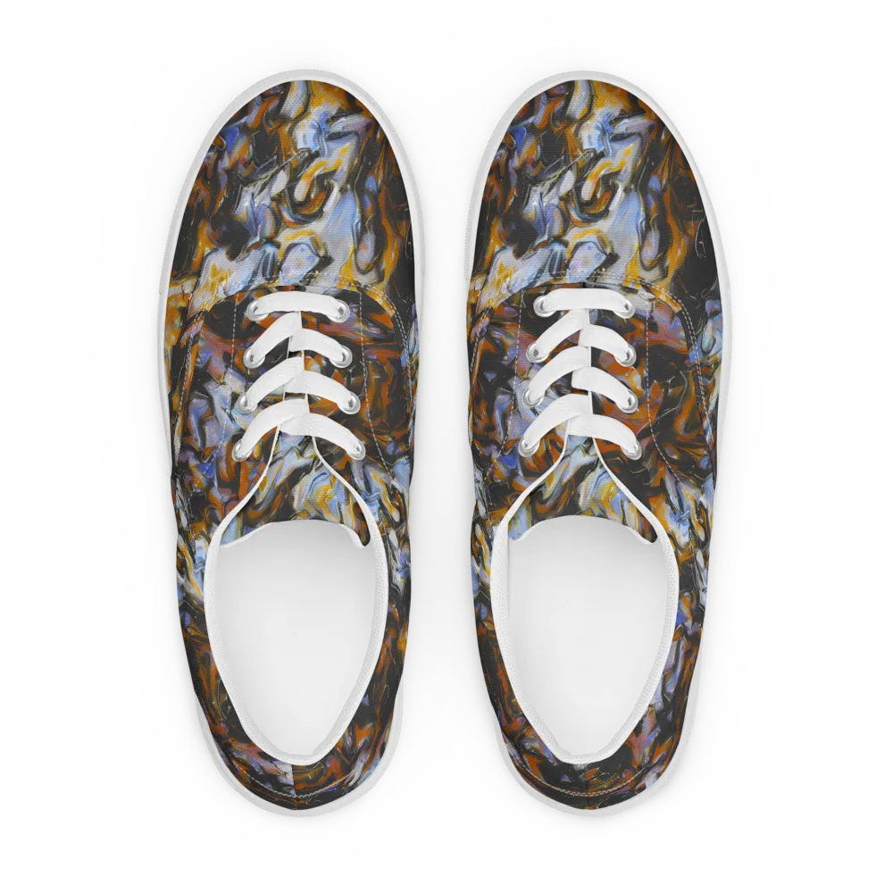 Ember Eclipse on Men's Lace-Up Canvas Shoes — Front