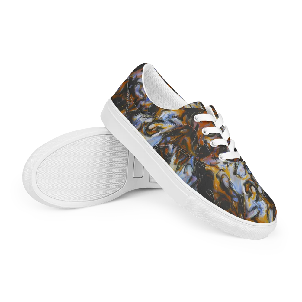 Ember Eclipse on Men's Lace-Up Canvas Shoes — Right Front